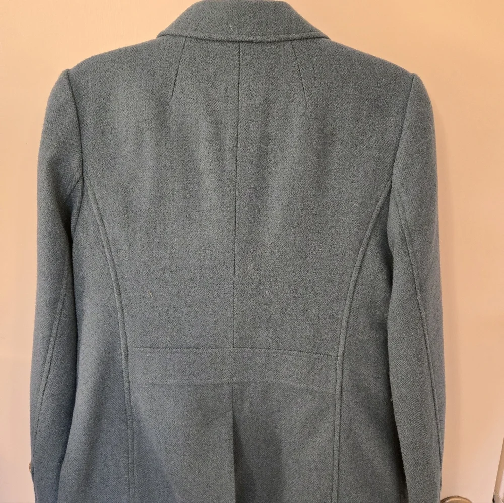 Talbots Teal Shetland Wool Blazor  Size 8 - Picture 4 of 10
